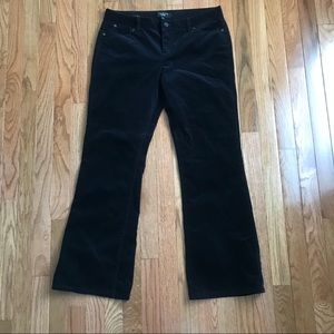 Talbots black velvet pants
